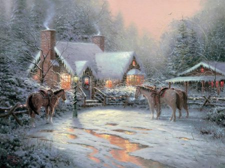cottage-art-snow-horses