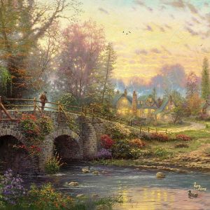 art-bridge-ducks-england Thomas Kinkade