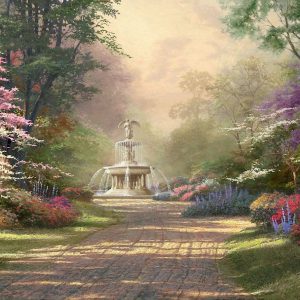 art-garden-spring-savannah-park Thomas Kinkade