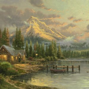 art-log-cabin- Thomas Kinkade