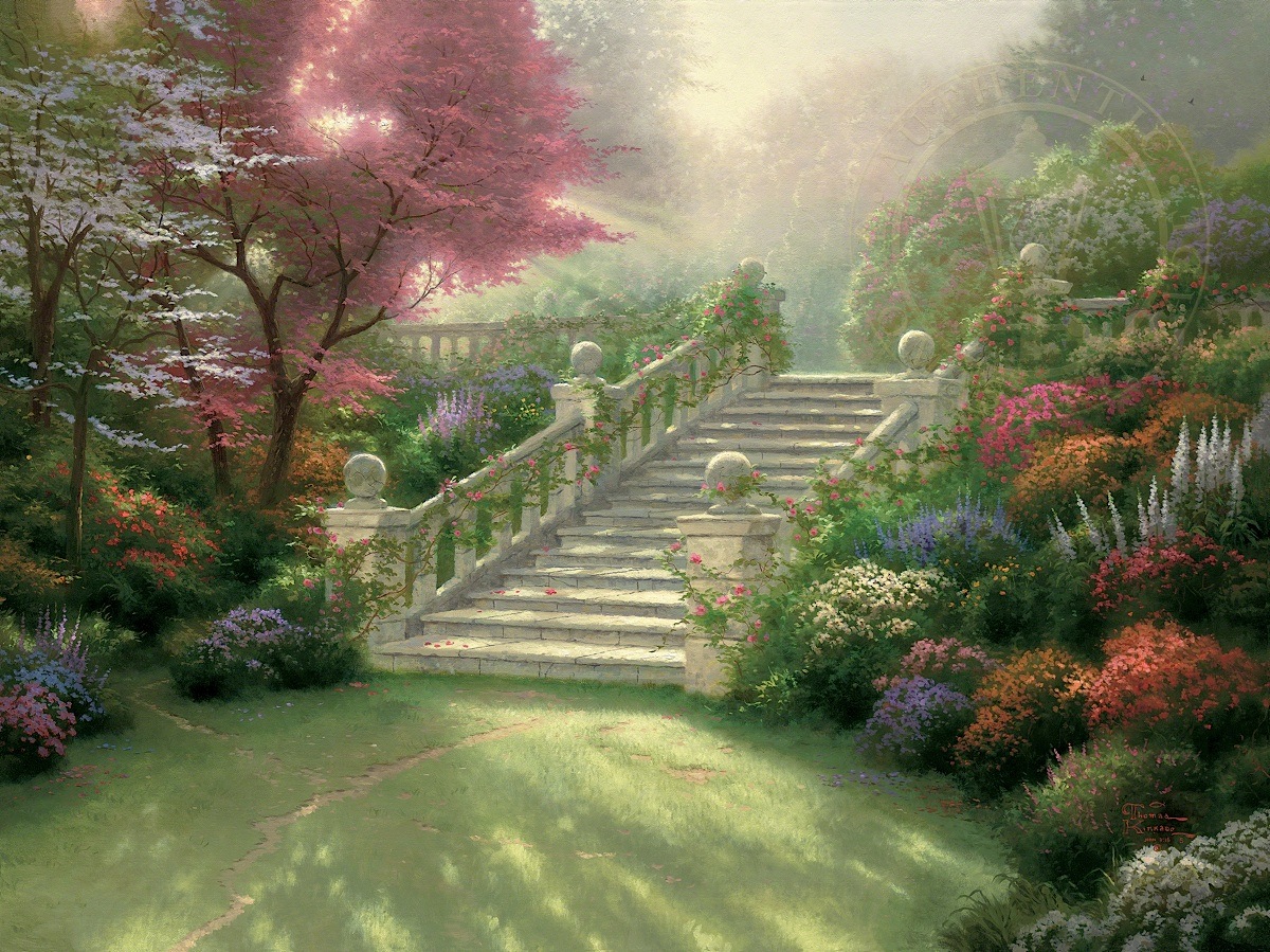 Stairway to Paradise by Thomas Kinkade – CV Art and Frame