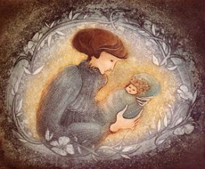 Mother and Child by P. Buckley Moss – CV Art and Frame