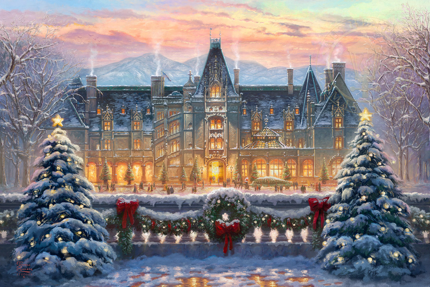 Christmas at Biltmore® by Thomas Kinkade Studios CV Art and Frame