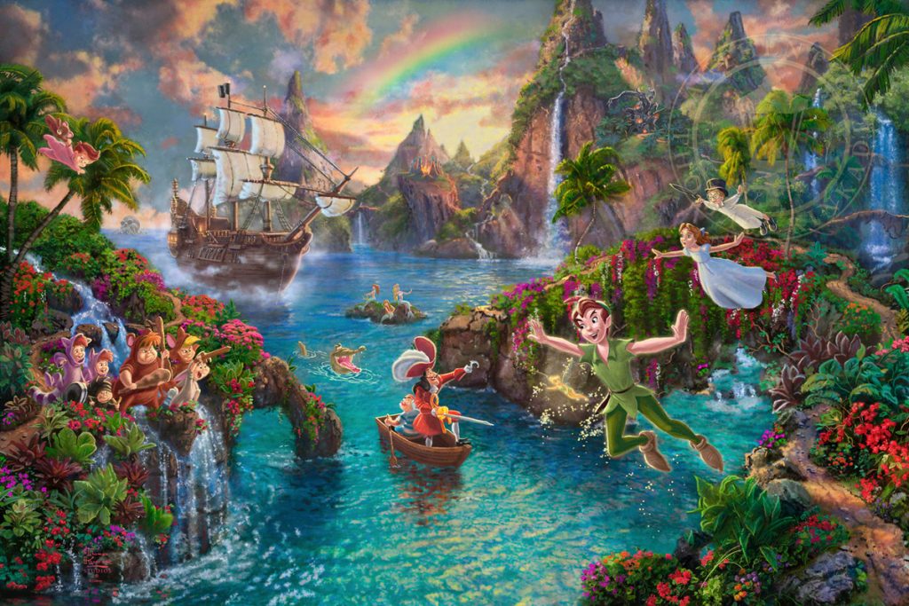 Peter Pan’s Never Land by Thomas Kinkade Studios – CV Art and Frame