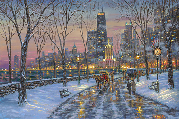 Chicago Skyline By Robert Finale Cv Art And Frame