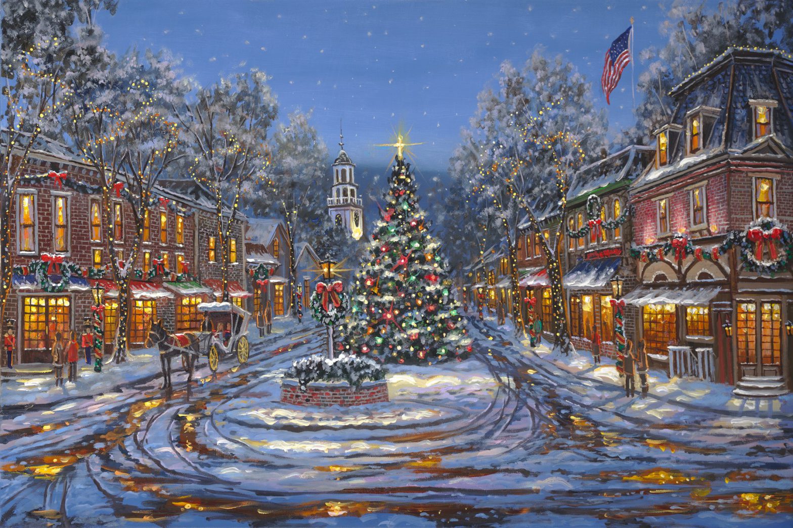 Christmas in Vermont by Robert Finale CV Art and Frame