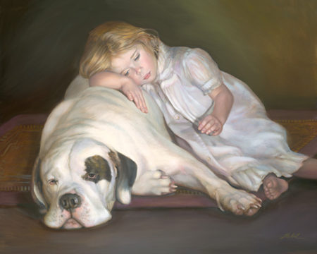 canvas-noel-younggirl-dog