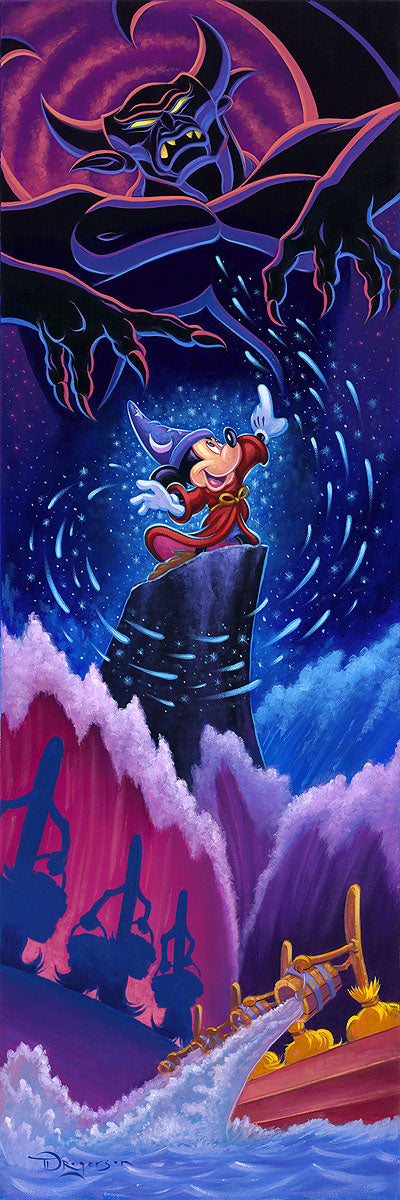 Sorcerer Mickey Fine Art Print by Walt Disney at