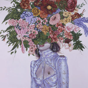 original-painting-art-bugs-floral-bouquet
