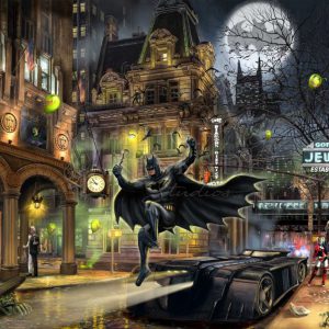 batman-dc-killercroc-harleyquinn-poisonivy-villans-heros-city-kinkade-gotham