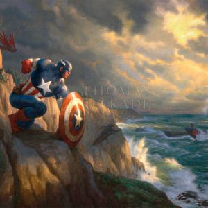 kinkade-captainamerica-hero-superhero-ocean-waves-lightning-falcon-cliff