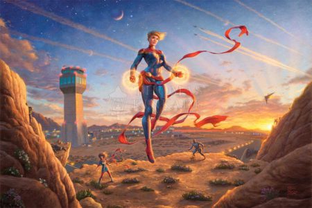 kinkade-superhero-captainmarvel-sky-planes-clouds