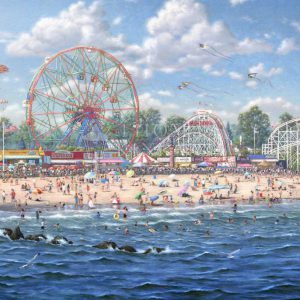 ocean-fairground-ferriswheel-kinkade-beach-seascape-rollercoaster-kite-