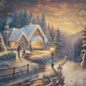 kinkade-trees-holiday-christmas-house-home-winter-snowman