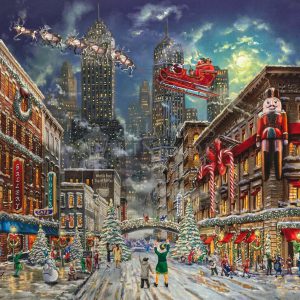 kinkade-elf-christmas-holiday-snow-santa-reindeer-newyork-