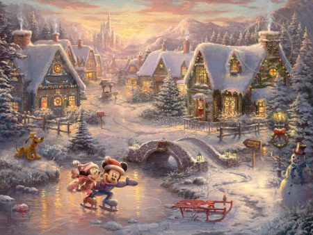 kinkade-disney-holiday-christmas-iceskating-village