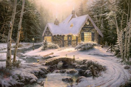 kinkade-winter-cottage-christmas-holiday-trees-bridge