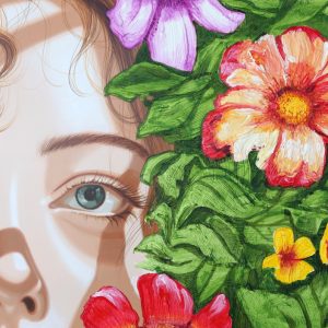 original-acrlyic-wood-texture-colors-face-flowers-eyes-surreal-art