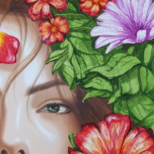 original-acrlyic-wood-texture-colors-face-flowers-eyes-surreal-art