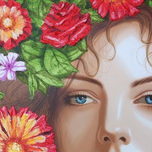 original-acrlyic-wood-texture-colors-face-flowers-eyes-surreal-art