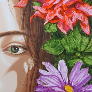 original-flowers-face-colors-acrylic-art-wood-panel