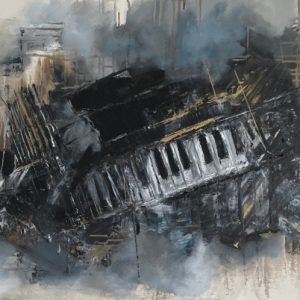 original-acrylic-texture-ukranian-piano-keys-black-white-colors-gold