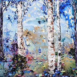 original-abstract-acrylic-textured-birch-trees-landscape