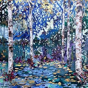 original-acrylic-textured-birch-trees-landscape-forest-abstract