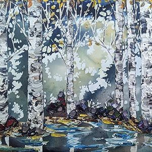 original-abstract-acrylic-textured-birch-trees-landscape