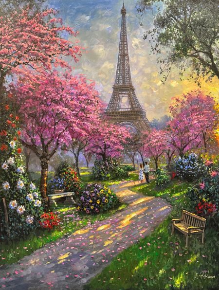 original-oil-canvas-contemporary-city-paris-eiffel-tower-blossoms-romantic