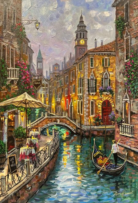 -original-oil-canvas-contemporary-art-city-venice-gondola-water-architecture-romantic