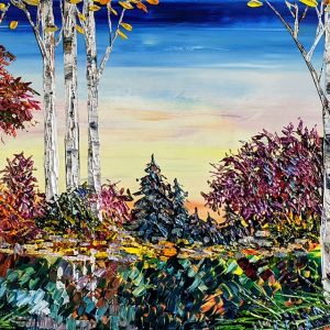 original-acrylic-canvas-textured-palette-knife-birch-pine-trees-maya-eventov