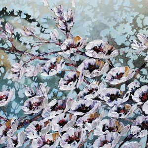 original-acrylic-canvas-texture-palette-knife-abstract-floral-cherry-Maya-eventov