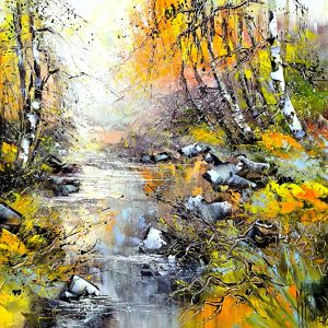 original-oil-canvas-impressionistic-creek-forest-manuel-rubalo