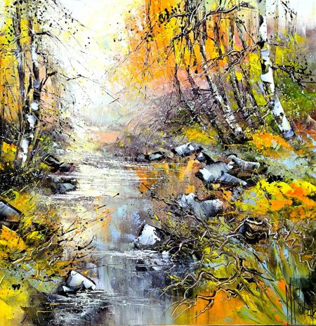 original-oil-canvas-impressionistic-creek-forest-manuel-rubalo