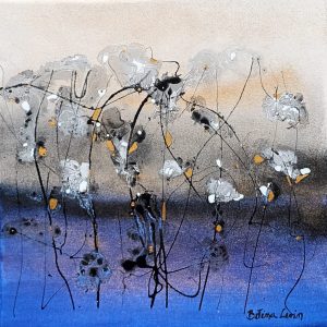 original-canvas-mixed-media-acrylic-modern-blue-gold-floral-betina-levin