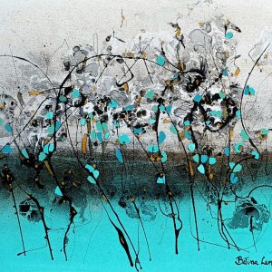 original-canvas-mixed-media-acrylic-turquoise-modern-betina-levin