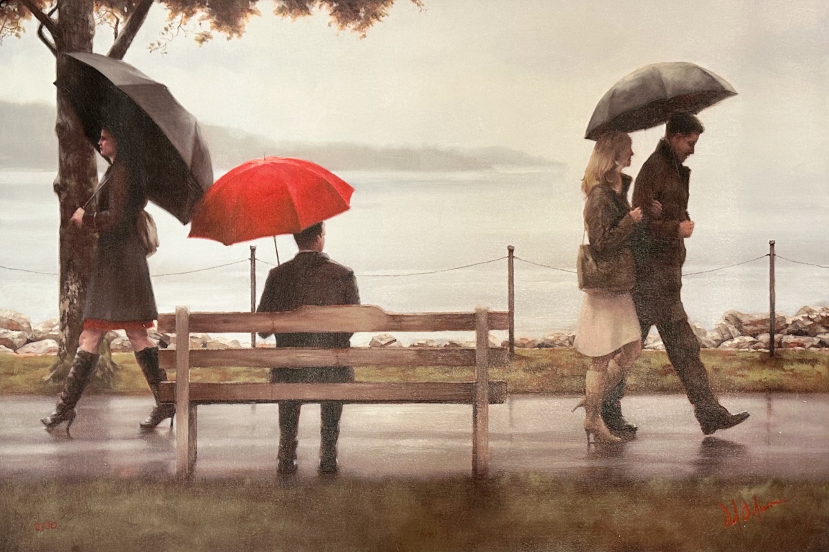 DelOrfano-peaceful-solitude canvas-limited-edition--impressionistic-rain-delorfano