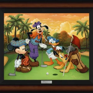 art-disney-mickey-pluto-goofy-donald-duck-golf
